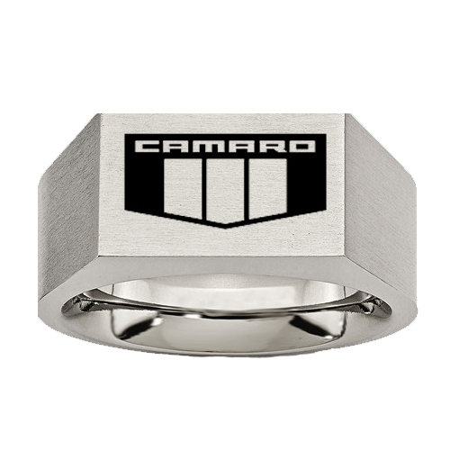 K166 Camaro Emblem Signet Ring