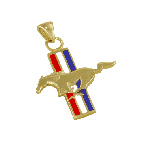 M042-EN Ford Mustang Tribar Emblem Pendant