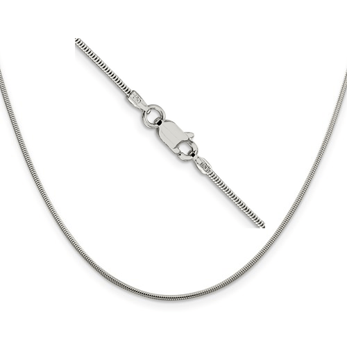 Q045 Sterling Silver Round Snake Chain 1.5mm