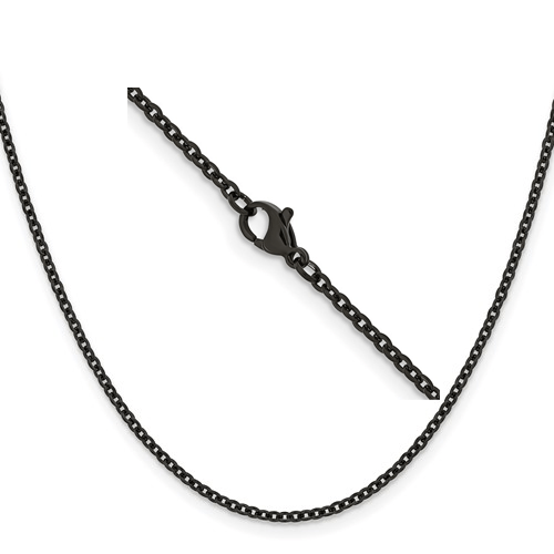 Q228 Black Stainless Steel Cable Chain 2.3mm
