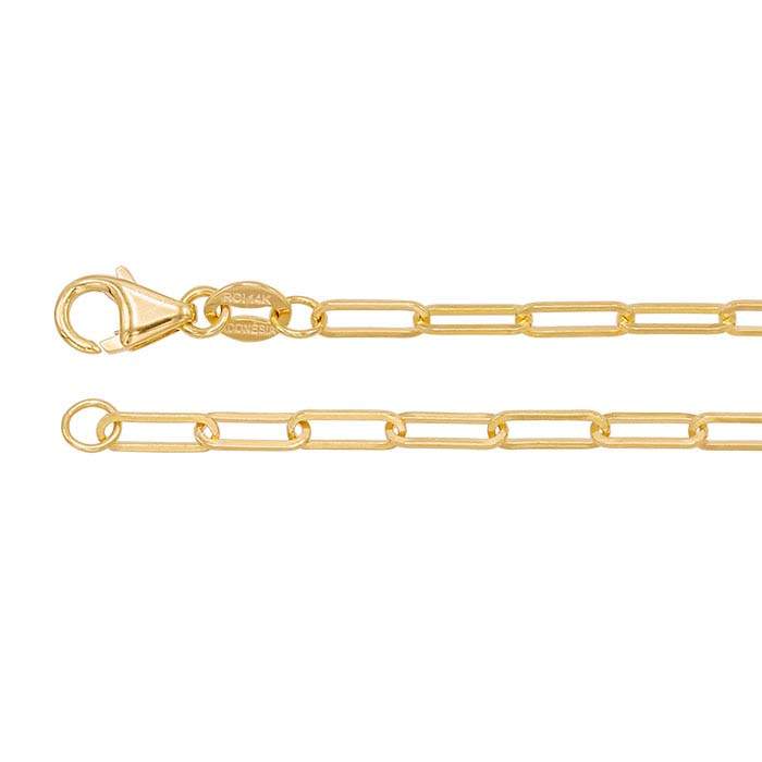 RG5318 14K Elongated Cable Link Chain 1.5mm