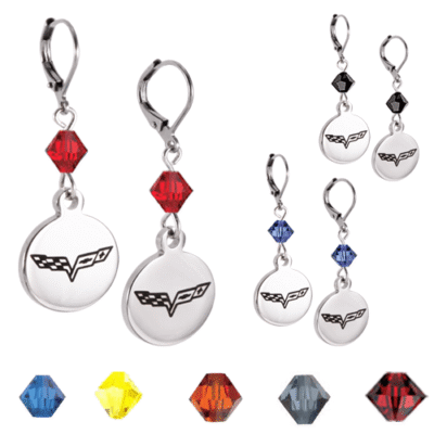 C6 Corvette Crystal Earrings