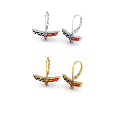 C6 Corvette Leverback Earrings