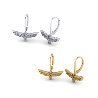 C6 Corvette Emblem Earrings
