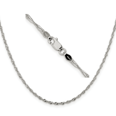 Sterling silver singapore chain