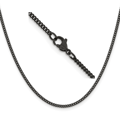 Black Plated Curb Chain