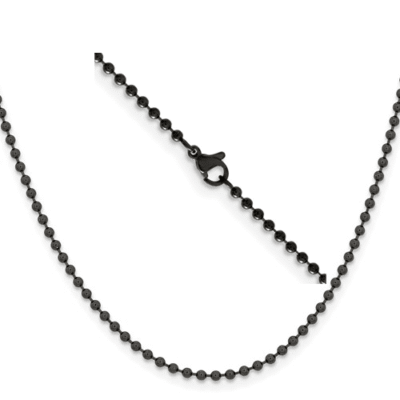 Black Plated Stainless Ball Chain