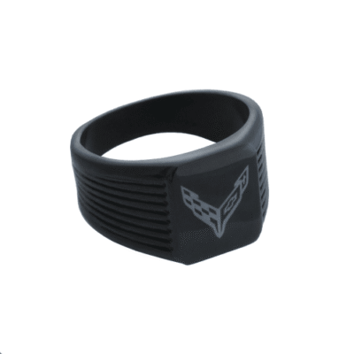 C8 Corvette black grooved ring
