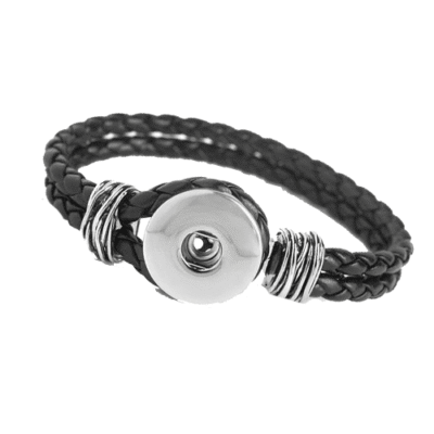 Ginger Snaps Black Leather Bracelet