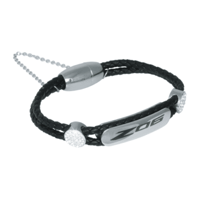 New C8 Corvette Z06 Black Leather Magnetic Bracelet For Next Generation