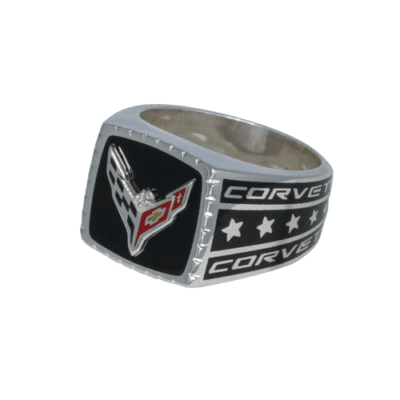 C8 Corvette Enameled Diamond Ring