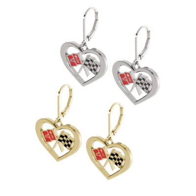 C2 Corvette Heart Earrings