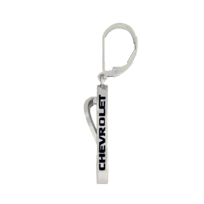 Chevrolet Bowtie Flip Flop Earring Side