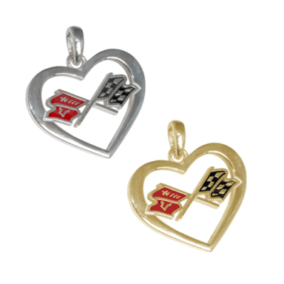 C3 Corvette Heart Pendant