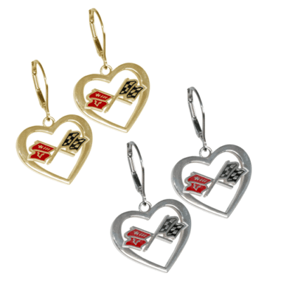 C3 Corvette Heart Earrings