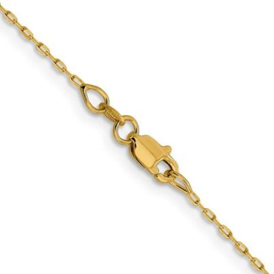 14k open link cable chain lobster clasp