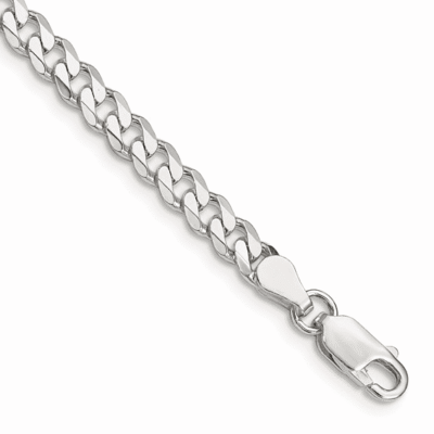 Sterling silver curb chain with lobster clasp