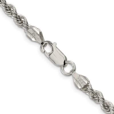Sterling Rope Chain Lobster Clasp
