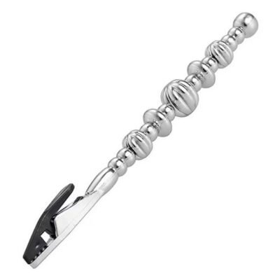 Silver beaded bracelet helper tool with clamp