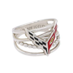 Ladies C8 Corvette Bead Ring