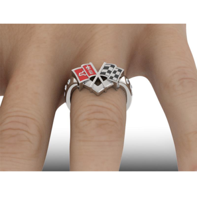 ladies C2 Corvette ring on finger