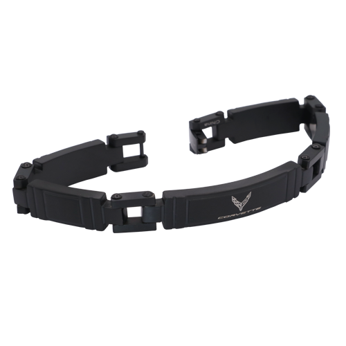 C8 Corvette black stainless bracelet